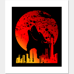 Blood Moon | Red Full Moon Posters and Art